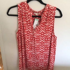 Skies are Blue Byrnes Split V Neck Top